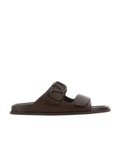 Valentino Garavani Vlogo Signature Slides In Black