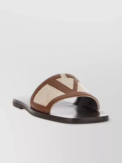 VALENTINO GARAVANI 'VLOGO SIGNATURE' SLIDES FLAT SOLE