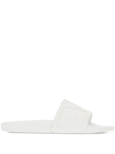 Valentino Garavani Vlogo Signature Slides In White