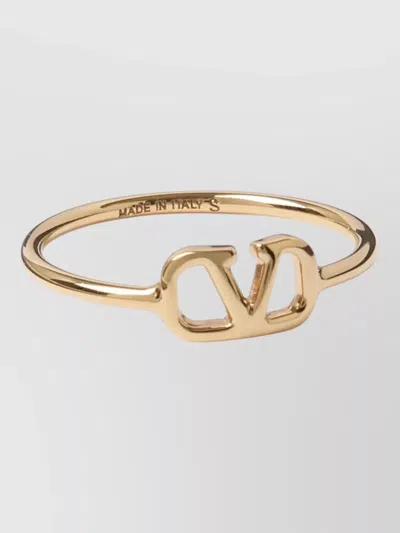 Valentino Garavani Vlogo Signature Slim Metal Ring