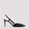 Valentino Vlogo Pointed Toe Slingback Pump In No Nero