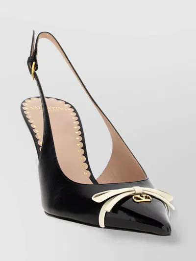 Valentino Garavani 'vlogo Signature' Slingback Featuring Bow Detail In Black