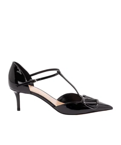 Valentino Garavani Valentino Vlogo Signature Slingback Pumps In Black