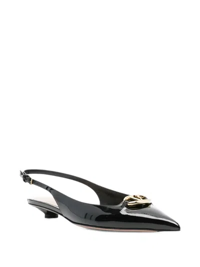 Valentino Garavani Vlogo Signature Slingback Pumps In Black