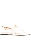 Valentino Vlogo Signature Thong Sandals Flat Sole In White