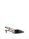 Valentino Vlogo Pointed Toe Slingback Pump In Black