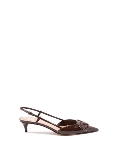 Valentino Garavani 40mm Vlogo Signature Slingback Pumps In Blue
