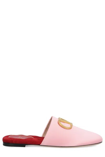 Valentino Garavani Valentino Vlogo Signature Slip-on Sandals In Pink