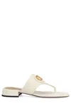 Valentino Vlogo Signature Slip-on Sandals In White