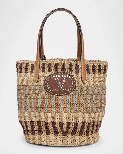 Valentino Garavani Vlogo Signature Small Crochet Bucket Bag