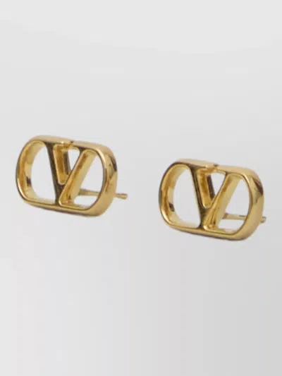 Valentino Garavani Vlogo Signature Small Stud Earrings In Gold