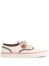 Valentino Nojoke Canvas Sneakers With Contrasting Profiles In White