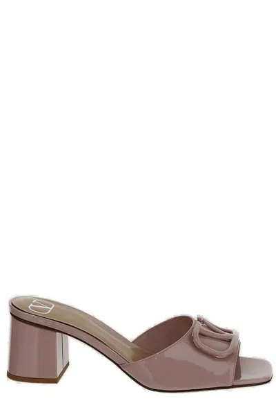 Valentino Garavani Vlogo Signature Slide Sandal In Pink