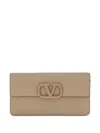 Valentino Vlogo Signature Strap Wallet In Brown