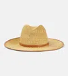 Valentino Vlogo Signature Straw Panama Hat In Beige