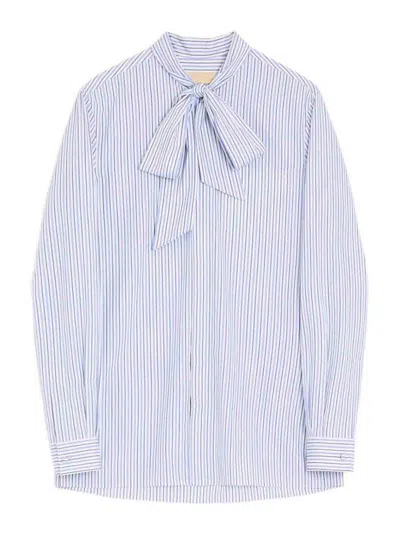 Valentino Vlogo Signature Striped Shirt In Purple