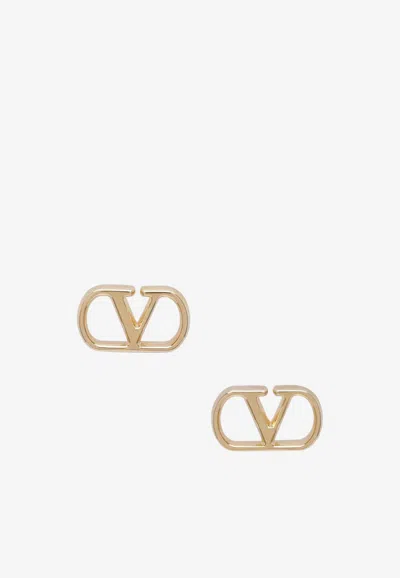 Valentino Garavani Vlogo Signature Stud Earrings In Gold