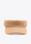 Valentino Vlogo Signature Sun Visor In Beige