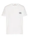 Valentino T-shirt With Vlogo Signature Patch In Blanco