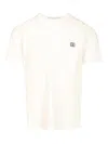 Valentino Garavani Cotton T-shirt With Vlogo Patch In Neutral