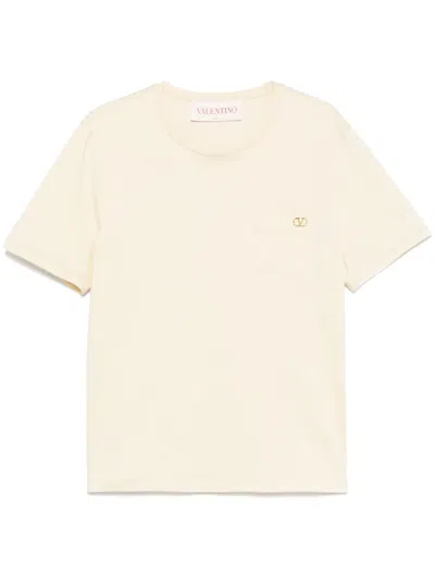 Valentino Vlogo Signature T-shirt In Nude