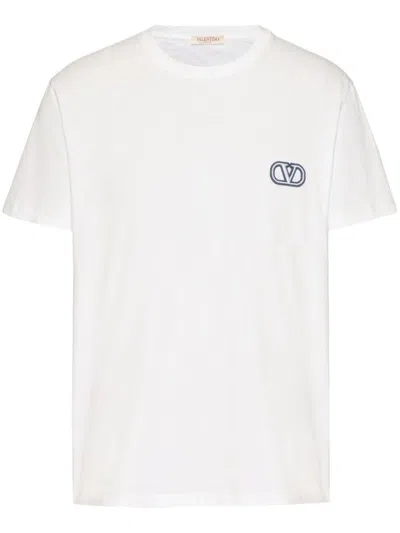 Valentino `vlogo Signature` T-shirt In White