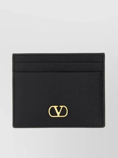 Valentino Garavani Vlogo Signature Textured Finish Cardholder