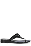 Valentino Garavani Woman Thong Sandal Black Size 8 Synthetic Fibers In Black