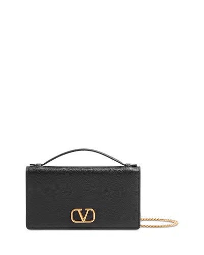 Valentino Garavani Vlogo Signature Top Handle Shoulder Bag In Black