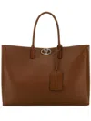 Valentino Vlogo Signature Tote Bag In Brown