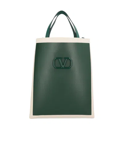 Valentino Garavani Vlogo Signature Tote Bag In Green