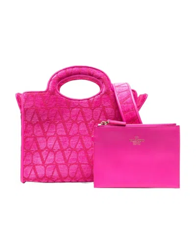 Valentino Garavani Vlogo Signature Tote Bag In Pink