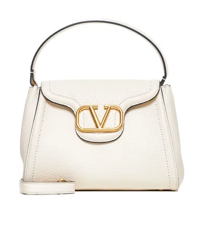 Valentino Garavani Vlogo Signature Tote Bag In White