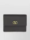 Valentino Vlogo Signature Trifold Wallet In Black
