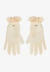 Valentino Vlogo Signature Tulle Gloves In Off-white