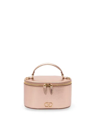Valentino Garavani Valentino Vlogo Signature Vanity Case Mini Pouch In Red