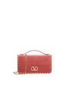 Valentino Vlogo Signature Velvet Chain Wallet With Jeweled Logo