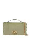 Valentino Vlogo Signature Velvet Wallet On Chain In Brown