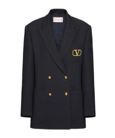 VALENTINO VALENTINO VLOGO SIGNATURE DOUBLE-BREASTED BLAZER