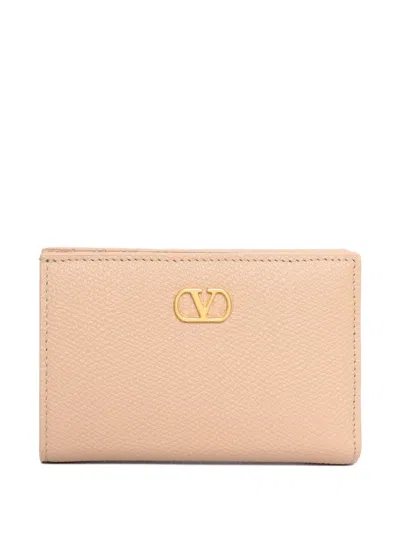 Valentino Garavani Vlogo Signature Wallet In Neutral