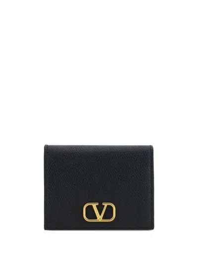 Valentino Garavani Vlogo Signature Bifold Wallet In Nero