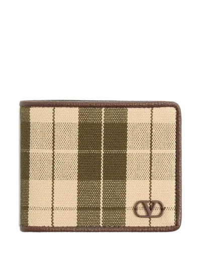 Valentino Garavani Valentino Vlogo Signature Bifold Canvas Wallet In Pink
