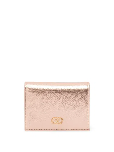 Valentino Garavani `vlogo Signature` Wallet In Pink