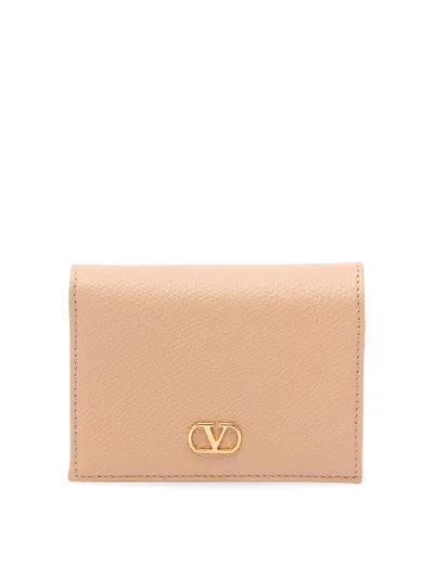 Valentino Garavani `vlogo Signature` Wallet In Pink