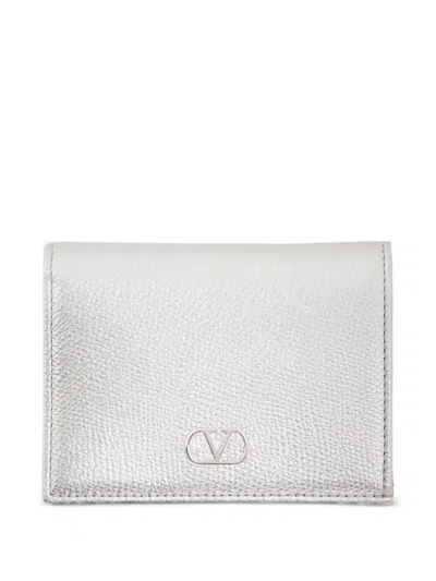 Valentino Garavani Vlogo Signature Wallet In Silver