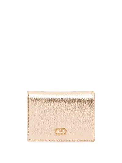 Valentino Garavani `vlogo Signature` Wallet In Silver