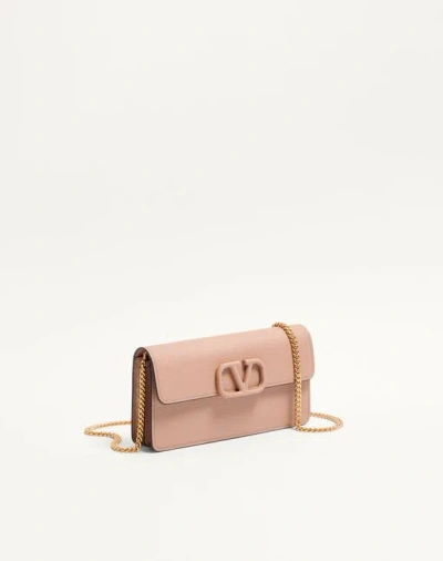 Valentino Garavani Valentino Vlogo Signature Wallet Strap Pouch In Roscannell