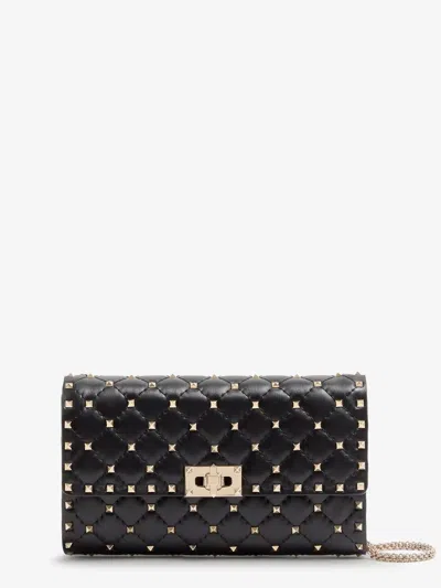 Valentino Garavani Valentino Vlogo Signature Wallet Wristlet Strap Pouch In Lightivory