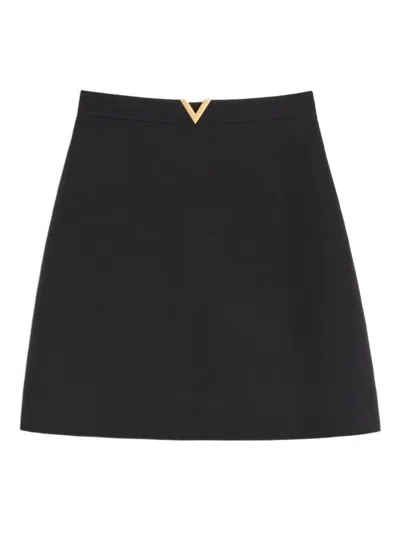 VALENTINO VLOGO SIGNATURE WOOL AND SILK SKIRT