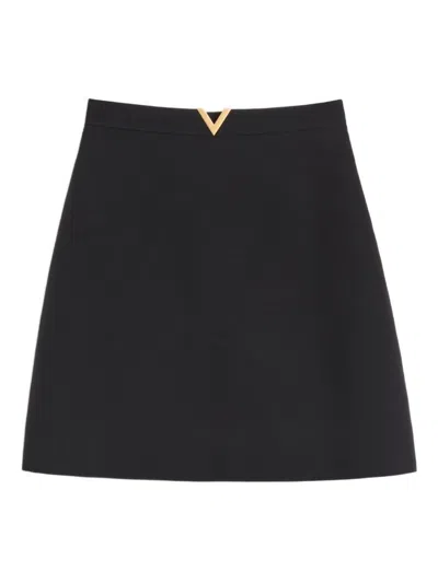 VALENTINO VLOGO SIGNATURE WOOL AND SILK SKIRT